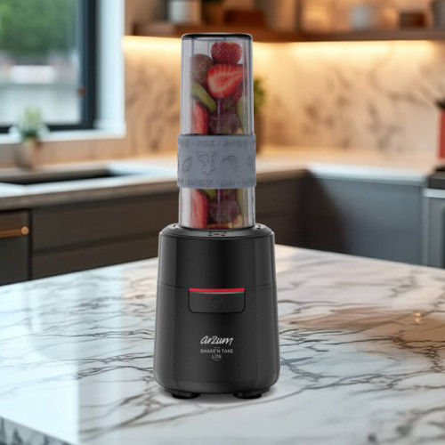 Arzum AR1191 Shake'N Take Lite Blender Personal 550W, Shishe Portative 550 ml, me Funksion për Thyerjen e Akullit, E Zezë